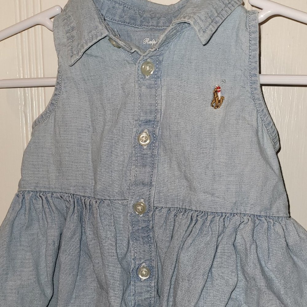 SIX ITEM Ralph Lauren Dress/Romper Bundle 6M, 9M & 12M